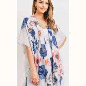 DONATING SOON! 🌸 Bohemian Floral Kimono / Swim Cover-Up